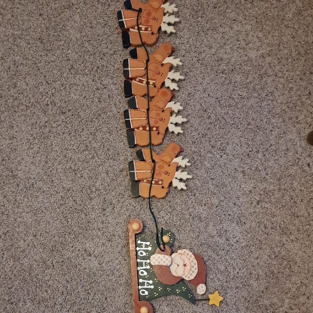 Festive Santa and Reindeer  Decoration